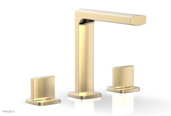 Phylrich RADI Widespread Faucet - Blade Handle High Spout 181-01 - Satin Brass