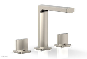 Phylrich RADI Widespread Faucet - Blade Handle High Spout 181-01 - Polished Nickel