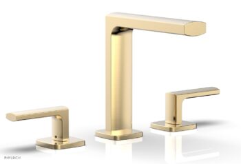Phylrich RADI Widespread Faucet Lever Handles High Spout 181-02 - Satin Brass