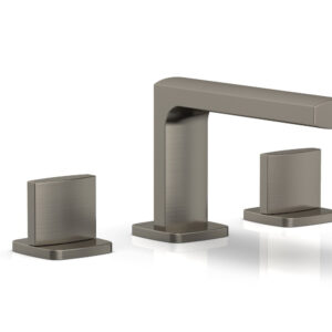 Phylrich RADI Widespread Faucet – Blade Handles Low Spout 181-04 – Pewter