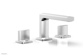 Phylrich RADI Widespread Faucet - Blade Handles Low Spout 181-04 - Polished Chrome