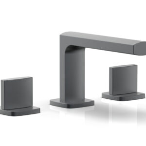 Phylrich RADI Widespread Faucet – Blade Handles Low Spout 181-04 – Gun Metal