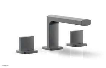 Phylrich RADI Widespread Faucet - Blade Handles Low Spout 181-04 - Gun Metal