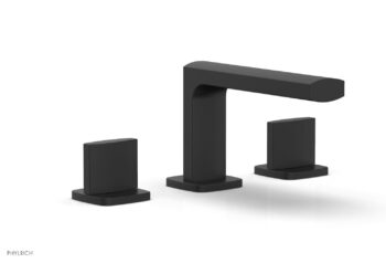 Phylrich RADI Widespread Faucet - Blade Handles Low Spout 181-04 - Matte Black