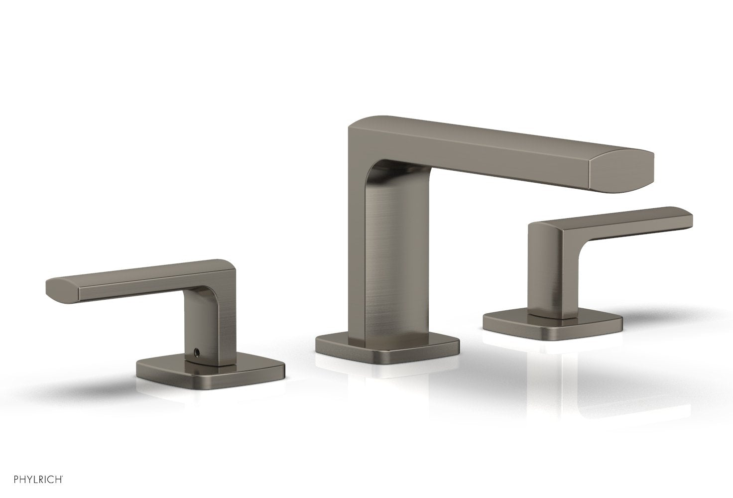 Phylrich RADI Widespread Faucet - Lever Handles Low Spout 181-05 - Pewter