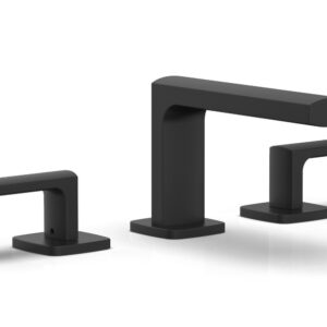 Phylrich RADI Widespread Faucet – Lever Handles Low Spout 181-05 – Matte Black