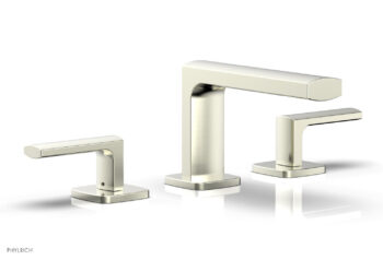 Phylrich RADI Widespread Faucet - Lever Handles Low Spout 181-05 - Satin Nickel