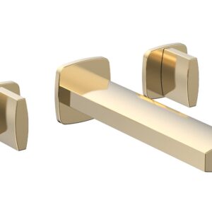 Phylrich RADI Wall Lavatory Set – Blade Handles 181-11 – Satin Brass