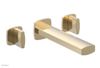 Phylrich RADI Wall Lavatory Set - Blade Handles 181-11 - Satin Brass