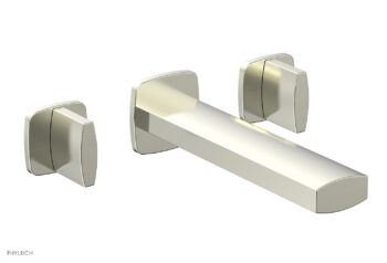 Phylrich RADI Wall Lavatory Set - Blade Handles 181-11 - Satin Nickel