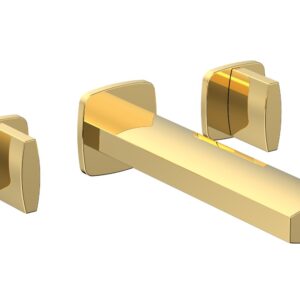 Phylrich RADI Wall Lavatory Set – Blade Handles 181-11 – Polished Gold