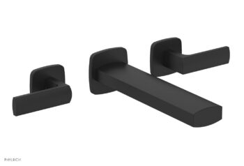 Phylrich RADI Wall Lavatory Set - Lever Handles 181-12 - Matte Black