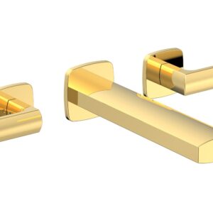 Phylrich RADI Wall Lavatory Set – Lever Handles 181-12 – Polished Gold
