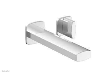 Phylrich RADI Single Handle Wall Lavatory Set - Blade Handles 181-15 - Polished Chrome