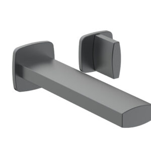 Phylrich RADI Single Handle Wall Lavatory Set – Blade Handles 181-15 – Gun Metal