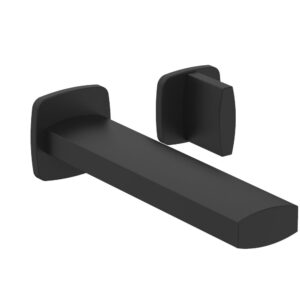 Phylrich RADI Single Handle Wall Lavatory Set – Blade Handles 181-15 – Matte Black
