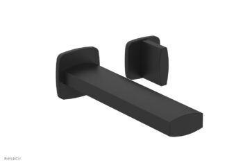 Phylrich RADI Single Handle Wall Lavatory Set - Blade Handles 181-15 - Matte Black