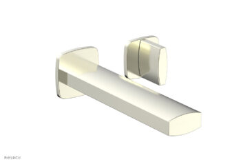 Phylrich RADI Single Handle Wall Lavatory Set - Blade Handles 181-15 - Satin Nickel