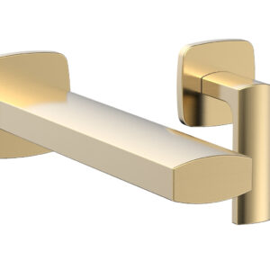 Phylrich RADI Single Handle Wall Lavatory Set – Lever Handles 181-16 – Satin Brass