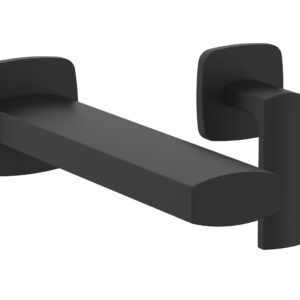 Phylrich RADI Single Handle Wall Lavatory Set – Lever Handles 181-16 – Matte Black
