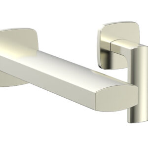 Phylrich RADI Single Handle Wall Lavatory Set – Lever Handles 181-16 – Satin Nickel