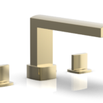 Phylrich RADI Deck Tub Set - Blade Handles 181-40 - Polished Brass Uncoated