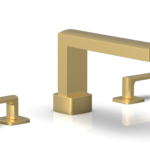 Phylrich RADI Deck Tub Set - Lever Handles 181-41 - Burnished Gold