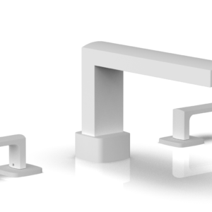 Phylrich RADI Deck Tub Set – Lever Handles 181-41 – Satin White