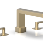 Phylrich RADI Deck Tub Set - Lever Handles 181-41 - Satin Brass