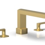 Phylrich RADI Deck Tub Set - Lever Handles 181-41 - Polished Gold
