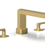 Phylrich RADI Deck Tub Set - Lever Handles 181-41 - Satin Gold