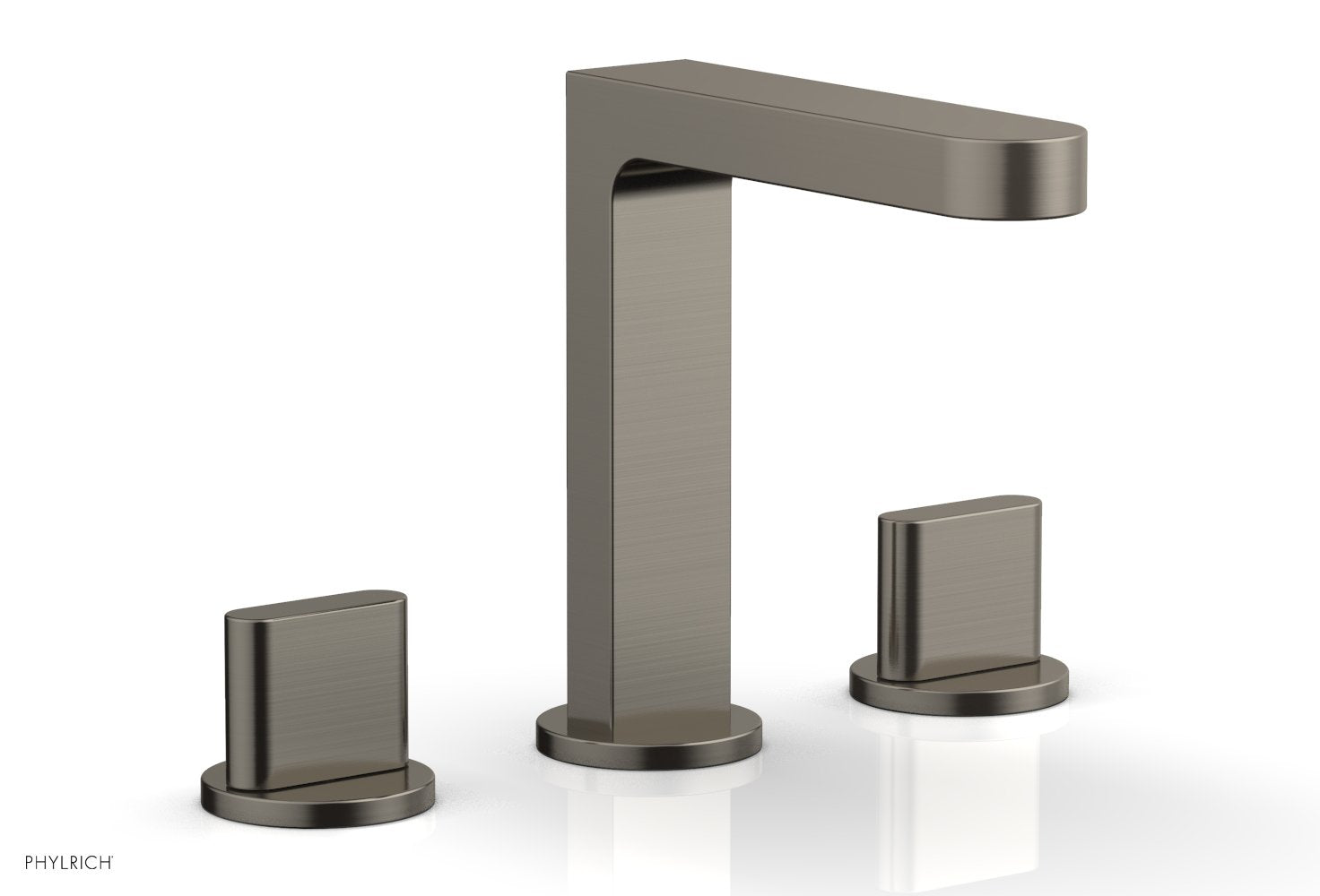 Phylrich ROND Widespread Faucet - Blade Handles High Spout 183-01 - Pewter