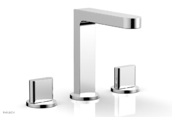 Phylrich ROND Widespread Faucet - Blade Handles High Spout 183-01 - Polished Chrome