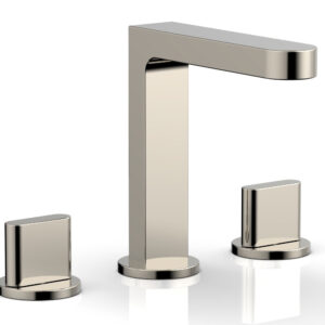 Phylrich ROND Widespread Faucet – Blade Handles High Spout 183-01 – Polished Nickel