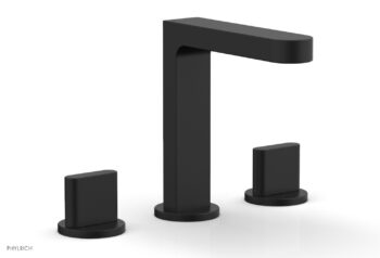 Phylrich ROND Widespread Faucet - Blade Handles High Spout 183-01 - Matte Black