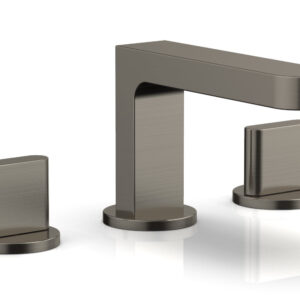 Phylrich ROND Widespread Faucet – Blade Handles Low Spout 183-04 – Pewter