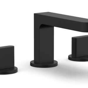 Phylrich ROND Widespread Faucet – Blade Handles Low Spout 183-04 – Matte Black