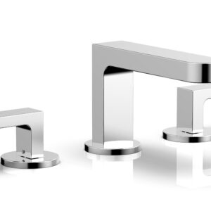 Phylrich ROND Widespread Faucet – Lever Handles Low Spout 183-05 – Polished Chrome