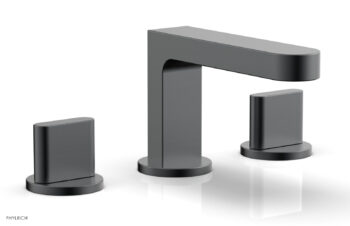 Phylrich ROND Widespread Faucet - Blade Handles Low Spout 183-04 - Gun Metal