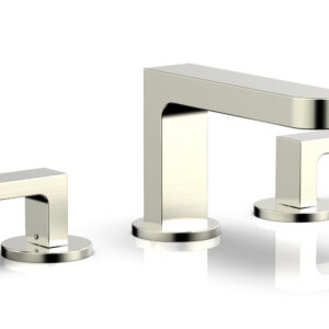 Phylrich ROND Widespread Faucet – Lever Handles Low Spout 183-05 – Satin Nickel