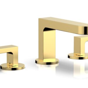 Phylrich ROND Widespread Faucet – Lever Handles Low Spout 183-05 – Polished Gold