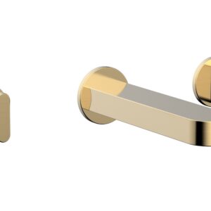 Phylrich ROND Wall Lavatory Set – Blade Handles 183-11 – Satin Brass