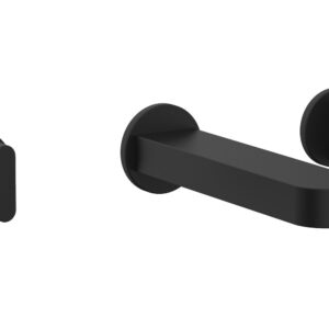 Phylrich ROND Wall Lavatory Set – Blade Handles 183-11 – Matte Black