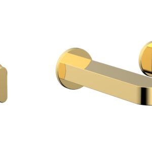 Phylrich ROND Wall Lavatory Set – Blade Handles 183-11 – Polished Gold