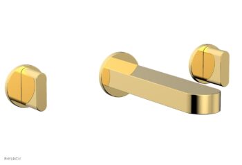 Phylrich ROND Wall Lavatory Set - Blade Handles 183-11 - Polished Gold