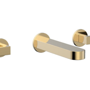 Phylrich ROND Wall Lavatory Set – Lever Handles 183-12 – Satin Brass