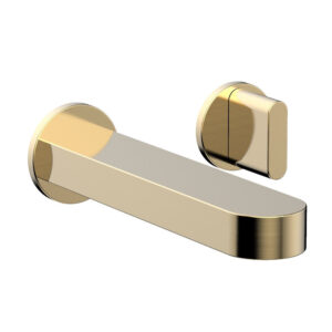 Phylrich ROND Single Handle Wall Lavatory Set – Blade Handles 183-15 – Satin Brass