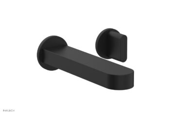 Phylrich ROND Single Handle Wall Lavatory Set - Blade Handles 183-15 - Matte Black
