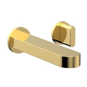 Phylrich ROND Single Handle Wall Lavatory Set – Blade Handles 183-15 – Polished Gold