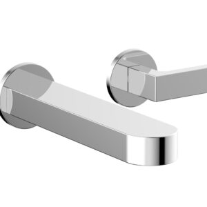 Phylrich ROND Single Handle Wall Lavatory Set – Lever Handles 183-16 – Polished Chrome